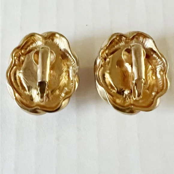 Earrings Kenneth Jay Lane Classic Pearl Gold Plated - Picture 3 of 5